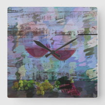 Vin Impression Digital Art Clock