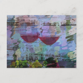 Vin Impressions Digital Art-vykort Vykort