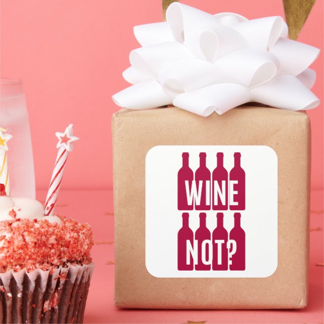 Vin inte fyrkantigt klistermärke (Fest)