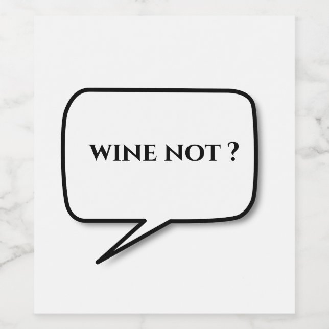vin inte vin etiketter (Singel etikett)