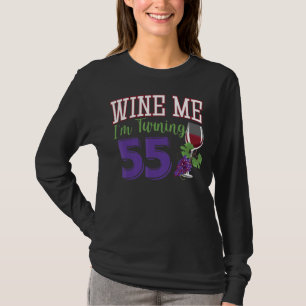 Vin jag vänder 55 år gammal Födelsedagsfest 55 T Shirt