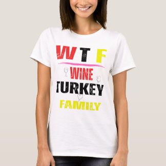 vin kalkon och t-shirt för familjen