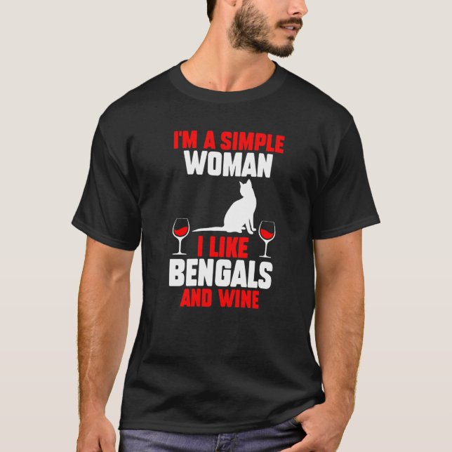 Vin Katt Bengal T Shirt (Framsida)