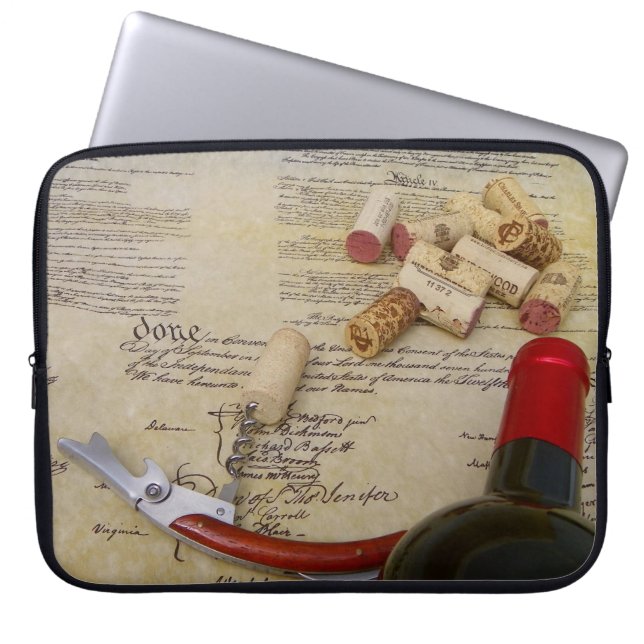 Vin & konstitutionlaptop sleeve! laptop fodral (Framsidan)