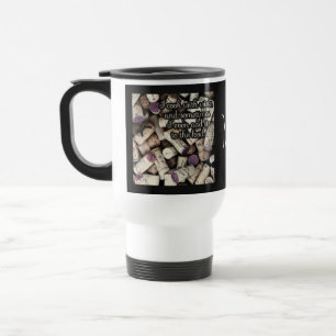 Vin Kork Anpassningsbar Monogram Quote mugg