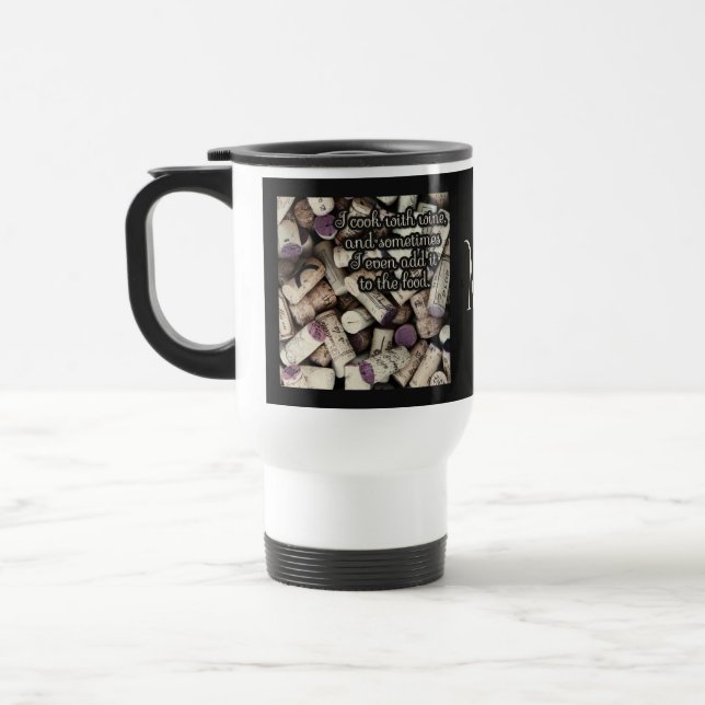 Vin Kork Anpassningsbar Monogram Quote mugg (Vänster)