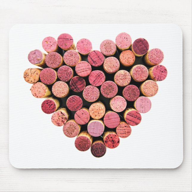 Vin Kork Heart Mousepad Musmatta (Framsidan)