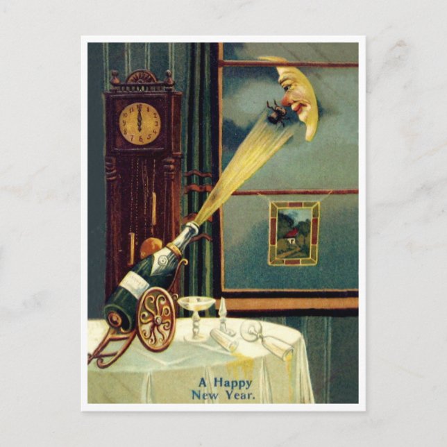 Vin Kork som närmar sig Måne Vykort (Framsida)