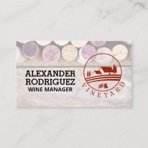 Vin Kork Winery Gods Logotyp Visitkort