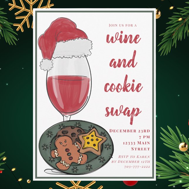 Vin & kottakryss julfest  inbjudningar (Skapare uppladdad)