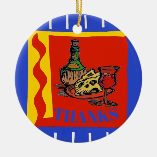 Vin, lägga till, redigera text julgransprydnad keramik (Framsidan)