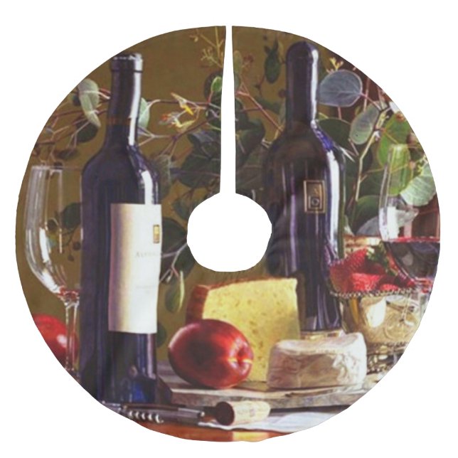 Vin lämnar helgdag timmar! julgransmatta borstad polyester (Framsidan)