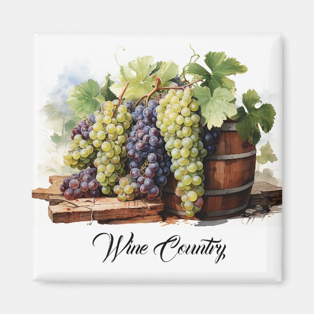 Vin Land Grapes Magnet (Framsidan)