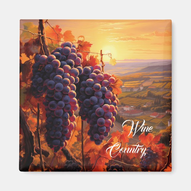Vin Land Grapes Magnet (Framsidan)