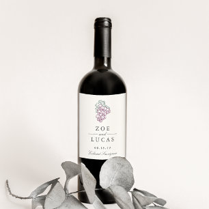 Vin Landsbyggsbröllop Vinflaska Etikett