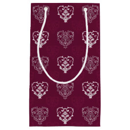 Vin Lila & Silver Hearts Patterned Gift Bag