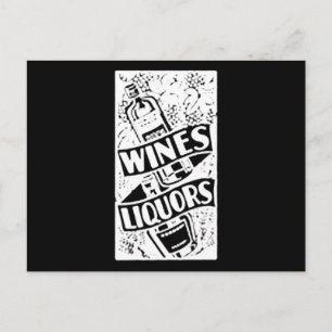 Vin & Liquors White Vykort
