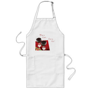 Vin lite...Kärlek mycket! Apron Långt Förkläde