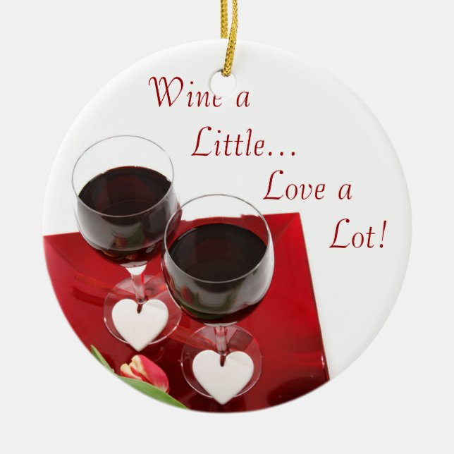 Vin lite...Kärlek mycket! Ornament (Framsidan)
