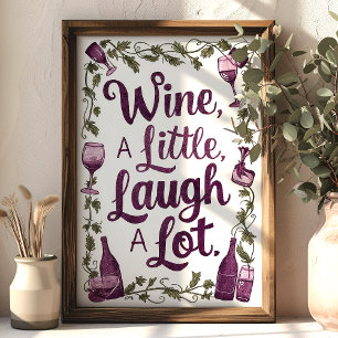 Vin lite, skratta mycket köksinredning för väggar poster