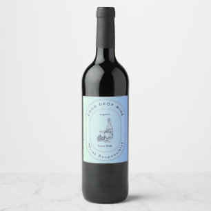 Vin logotyp vinflaska etikett