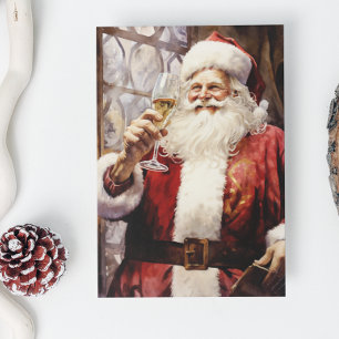 Vin Loving Jultomten Helgkort