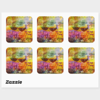 Vin-märkta markörer fyrkantigt klistermärke