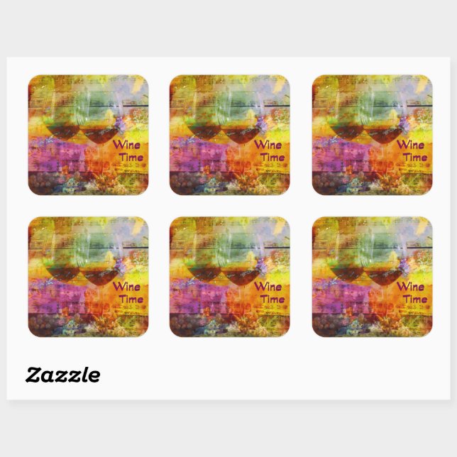 Vin-märkta markörer fyrkantigt klistermärke (Ark)