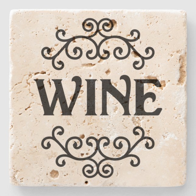 Vin med Rulla - Stone Underlägg (Framsidan)