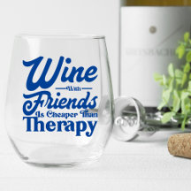 Vin med vänner Vin, stenfritt glas utan