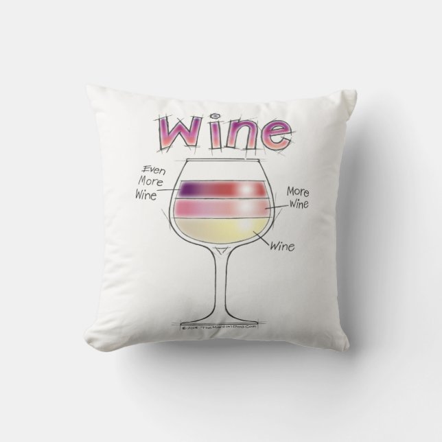 VIN, MER VIN, ÄNNU MER VIN KUDDE (Framsida)