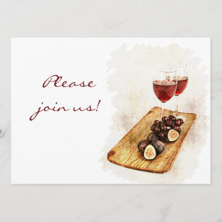 Vin middag firande inbjudan