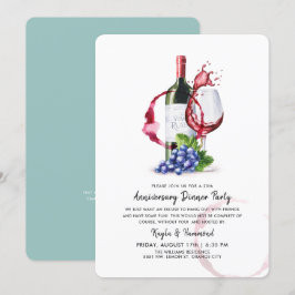 Vin & Middag Tillfälle Jubileum  Inbjudningar