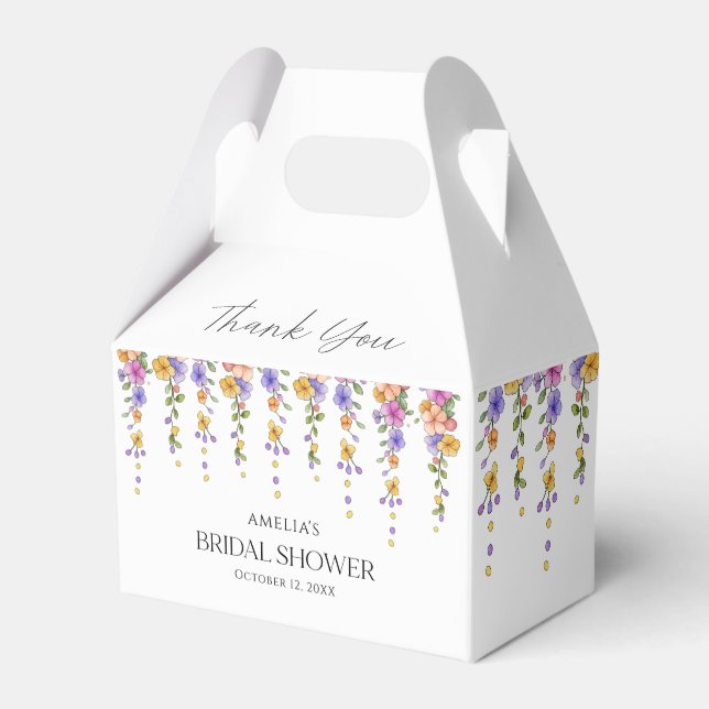 Vin-Möhippa för botaniska Blommigtar Presentaskar (Framsidan Sidan)