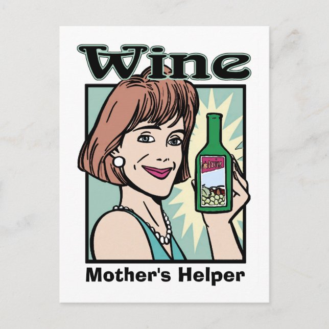 Vin Mor Helper, redigera text Vykort (Framsida)