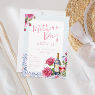 Vin Mors dag Brunch Inbjudningar