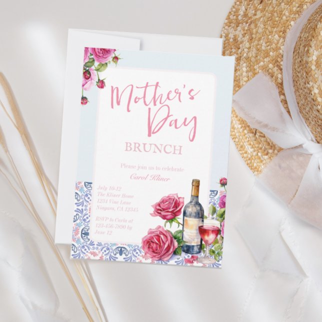 Vin Mors dag Brunch Inbjudningar (Skapare uppladdad)