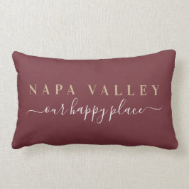 Vin Napa Valley Lycklig Ställe Lumbar Pillow Lumbarkudde