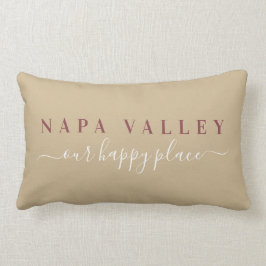 Vin Napa Valley Lycklig Ställe Lumbar Pillow Lumbarkudde