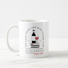 Vin och bokklubb dark romance estetisk läsare kaffemugg