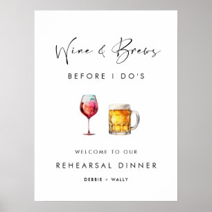 Vin och Brews innan jag går på repetitionsmiddag Poster