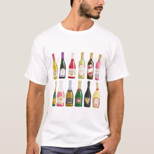 Vin och champagne Flaskor T Shirt