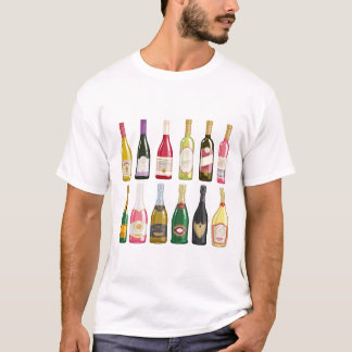 Vin och champagne Flaskor T Shirt