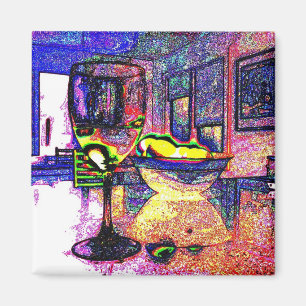 Vin och citroner mig - kylskåpmagnet magnet