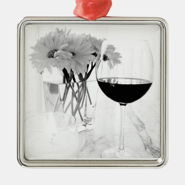VIN OCH COCKTAIL ÄLSKARE KEMORNATION JULGRANSPRYDNAD METALL (Framsidan)