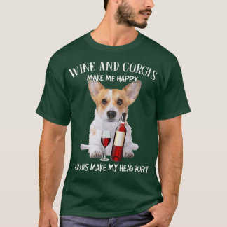 Vin och Corgi får mig Lycklig Humans att göra mitt T Shirt