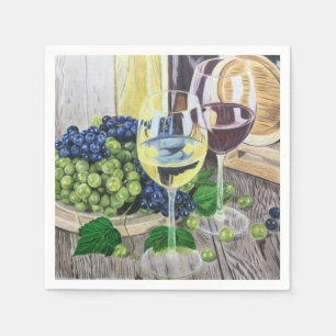 Vin och druvor pappersservett