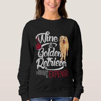 Vin och Golden Retriever Passande T Shirt