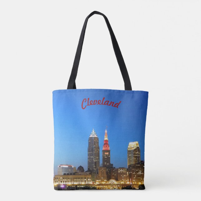 Vin och Guld Cleveland Tote Bag Tygkasse (Baksida)