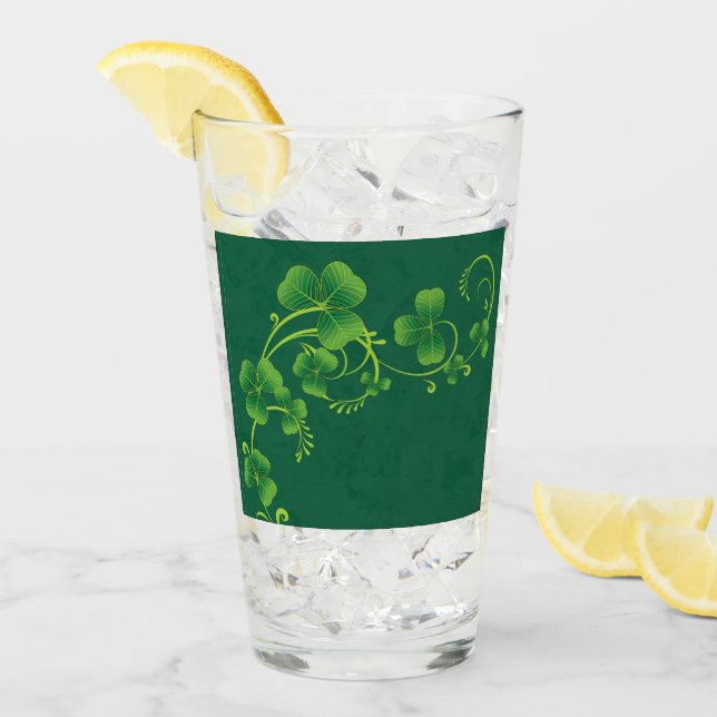 Vin- och Klöver-glas, St. Patricks Day Glaskopp (Framsida Ice)